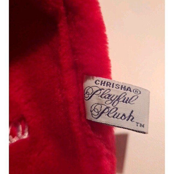 Vintage Christmas Stocking 3D Plush Moose 24" Chrisha Playful 1988  *No sound* - Picture 8 of 12